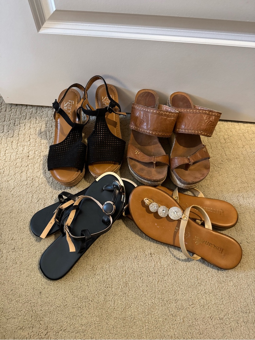 Size 6.5 wedges and sandals